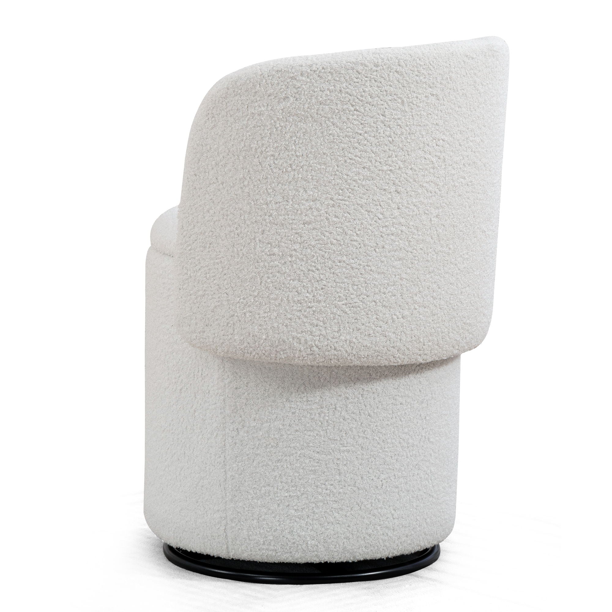 Barrel Chair & Built In Storage, 360° Swivel - Beige