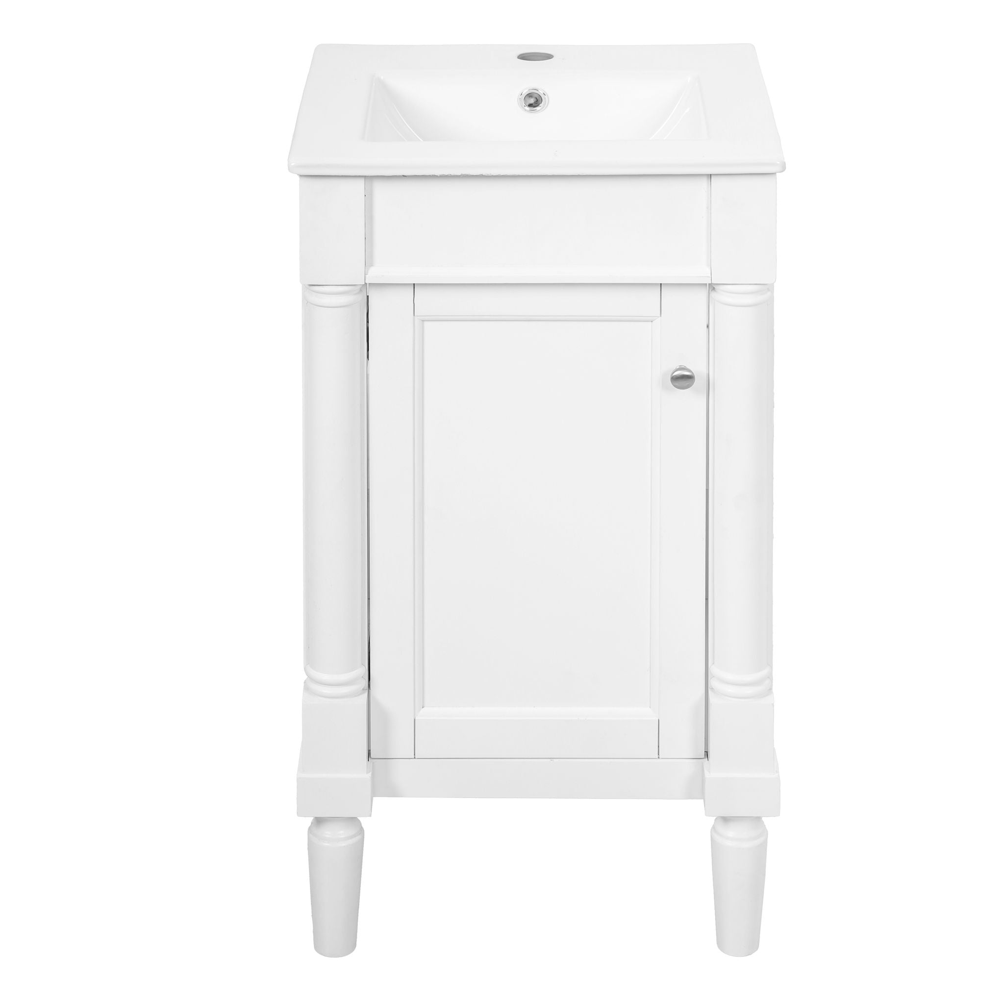 French Style Bathroom Cabinet With Sink, Adjustable Shelf