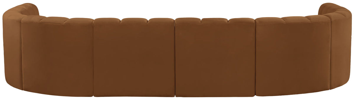 Arc - Velvet Modular U-Shaped Sectional - Saddle