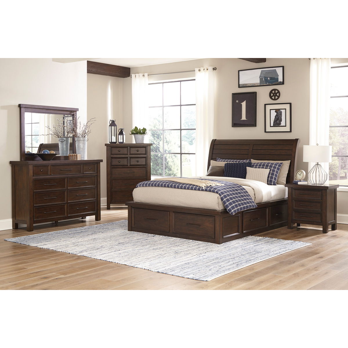 Logandale - Bed With Storage Footboard And Side Rails