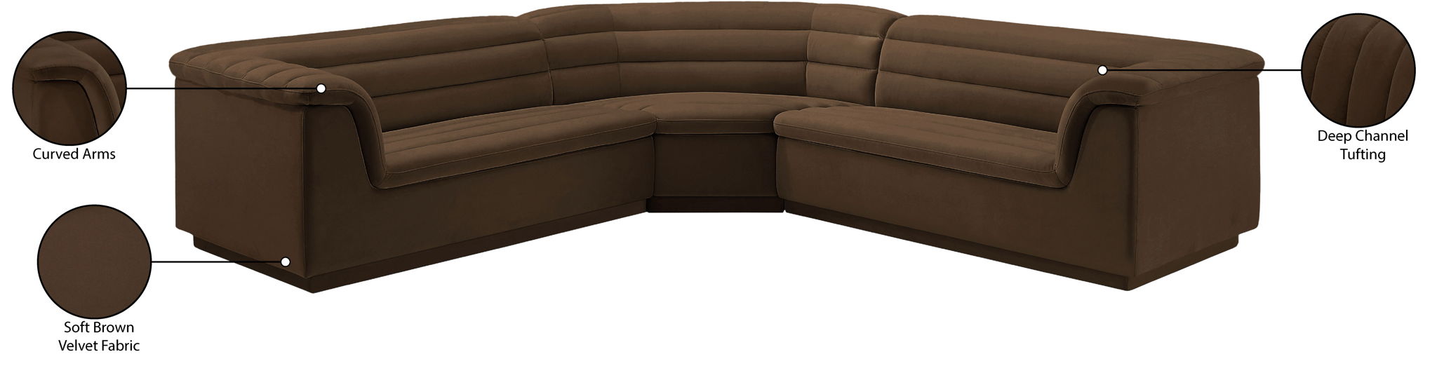 Cascade - Velvet Modular Sectional