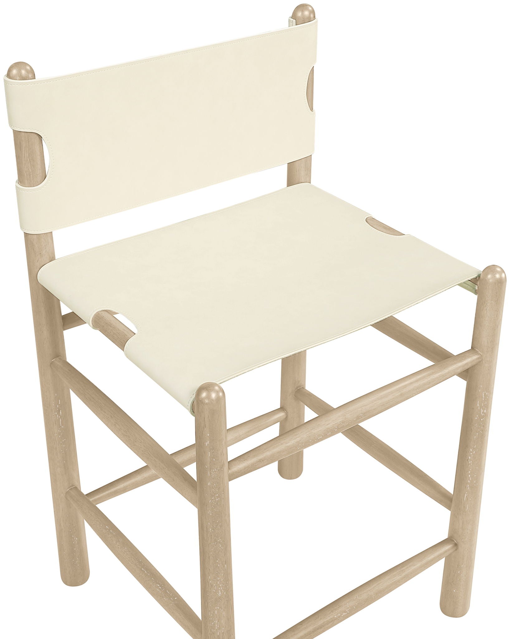 Santos - Upholstered Counter Stool With Stained Natural Base