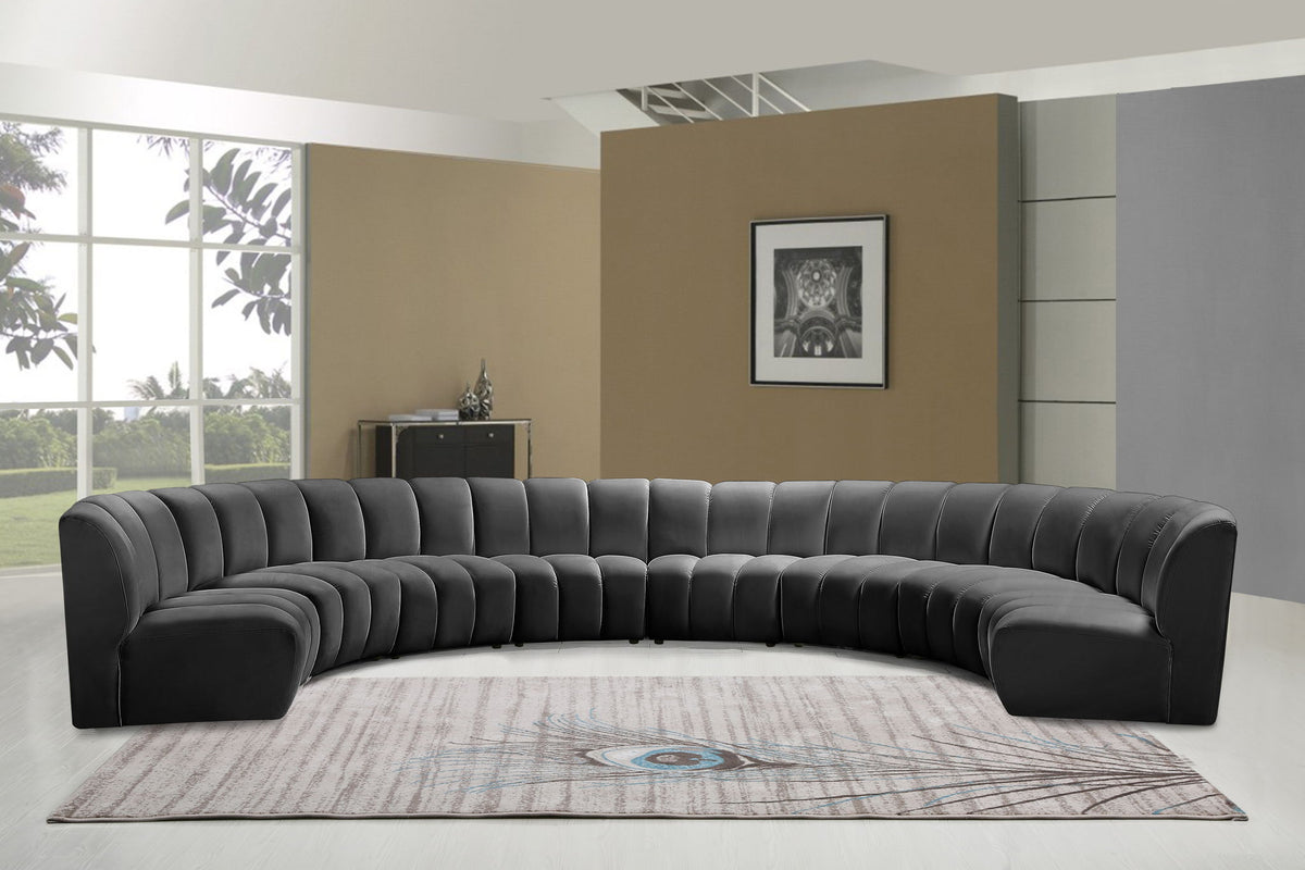 Infinity - 8 Piece Velvet Modular Sectional