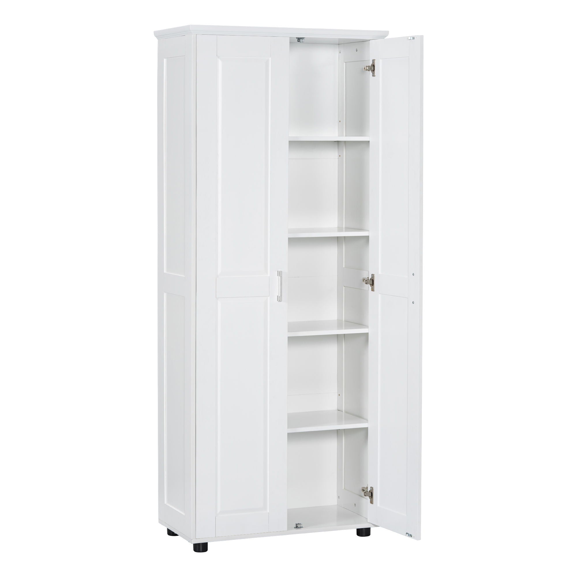 Storage Cabinet With Adjustable Shelves, 2 Doors, Rectangle Design For Bathroom