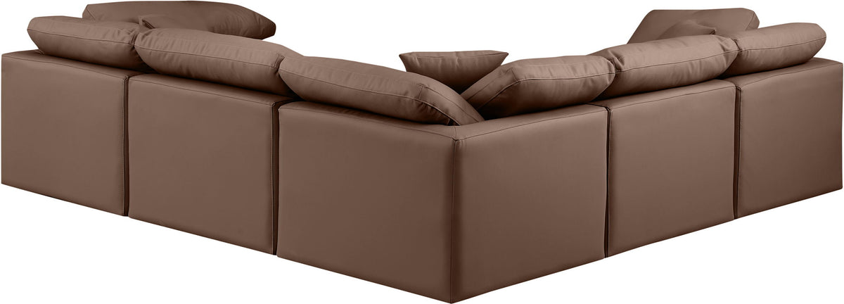 Indulge - Faux Leather 5 Piece Modular Corner Sectional
