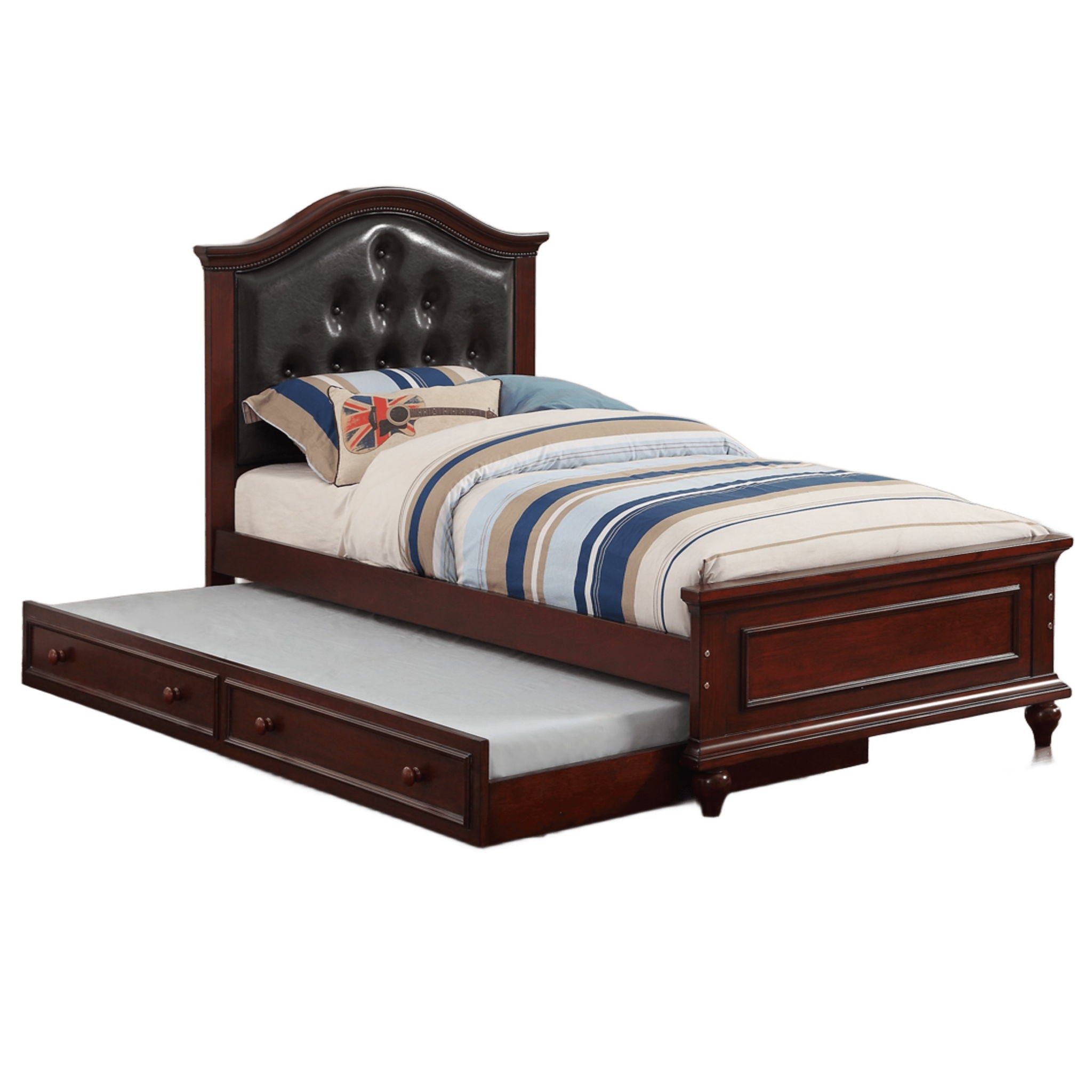 Contemporary Style Bed With Trundle