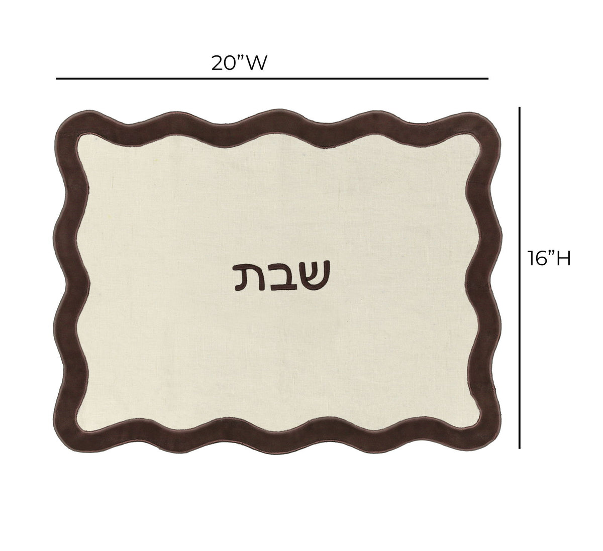 Organic Cotton / Linen Wavy Challah Cover