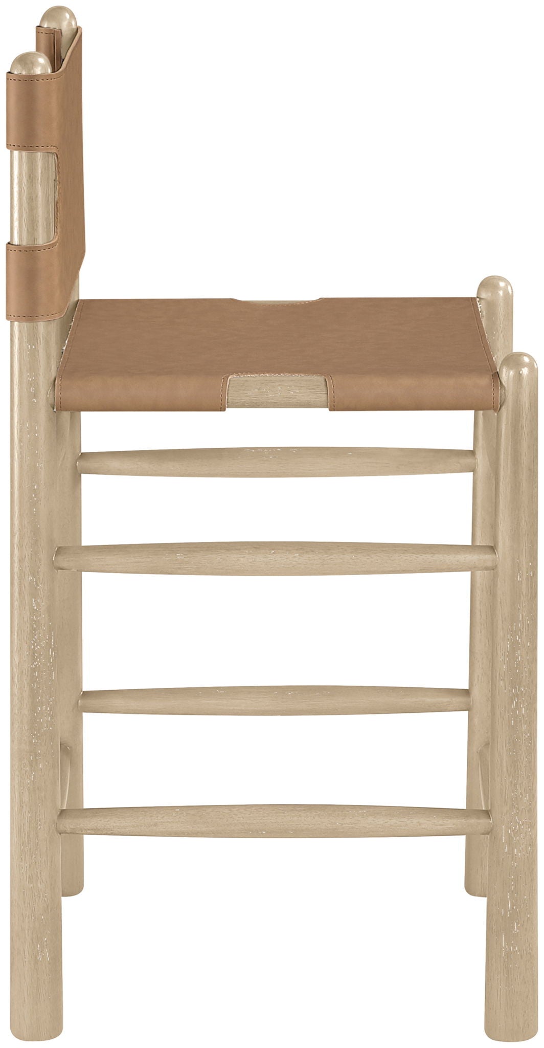 Santos - Upholstered Counter Stool With Stained Natural Base