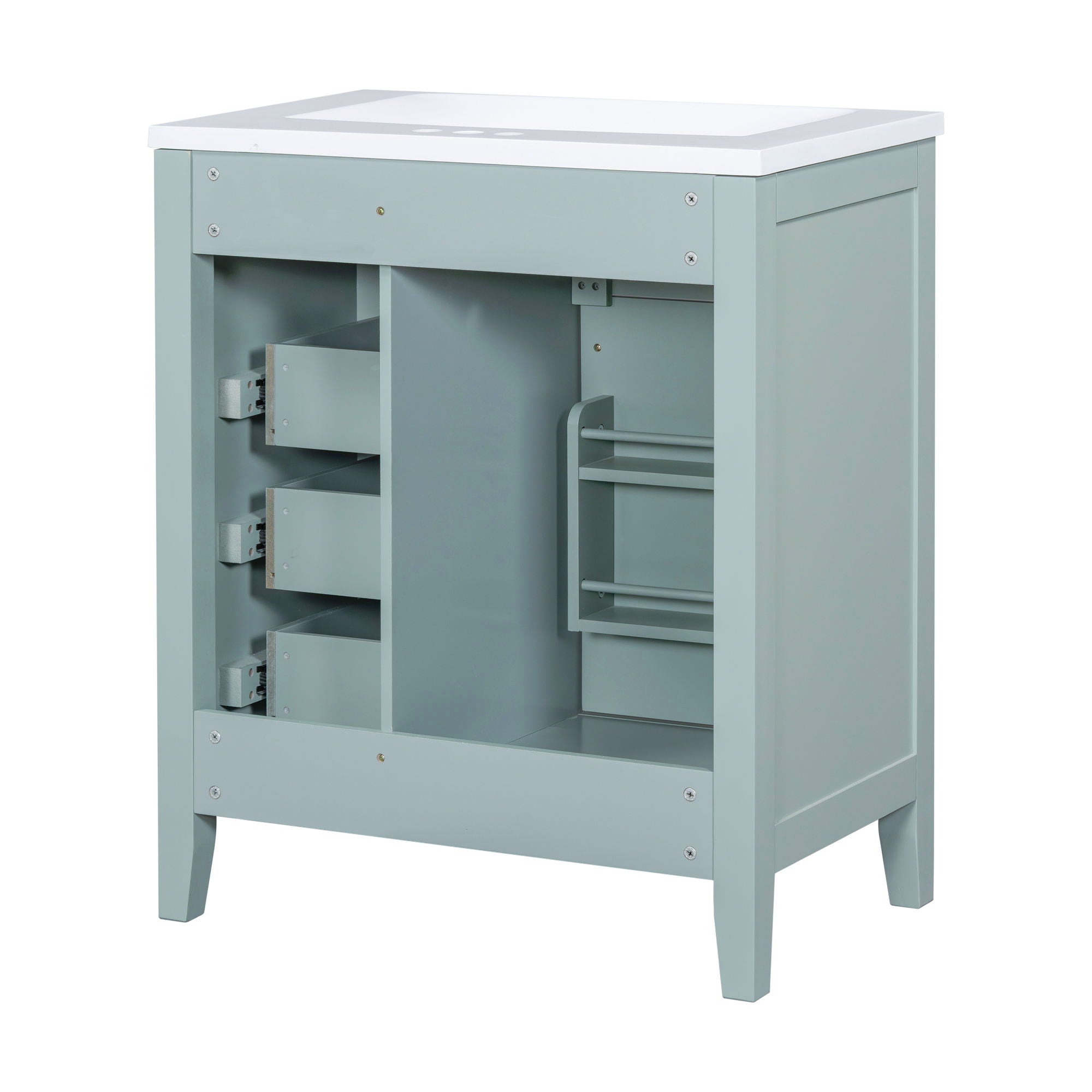 Modern Bathroom Vanity With Sink Combo, 3 Drawers