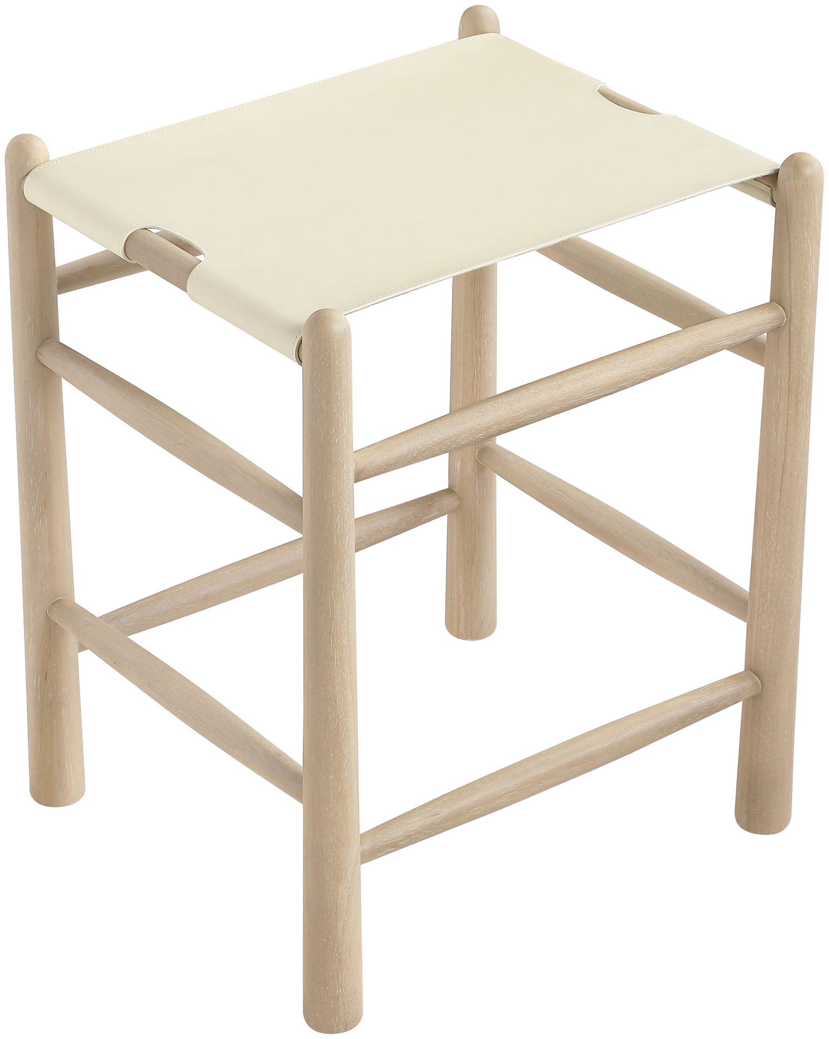 Santos - Backless Counter Stool With Stained Natural Base