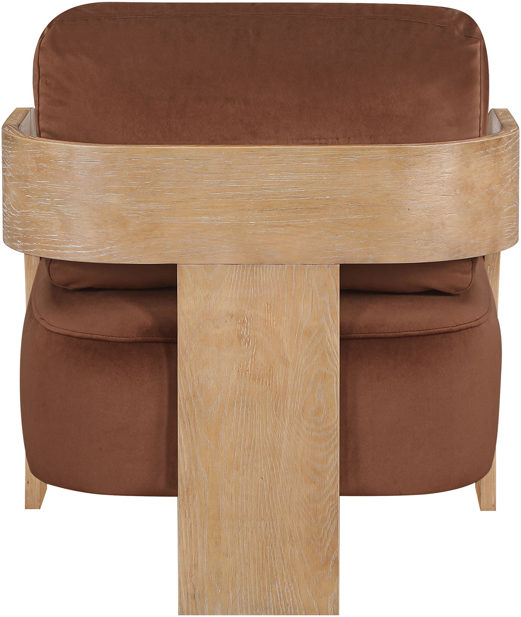 Cedra - Velvet Performance Fabric Upholstered Accent Chair - Cognac