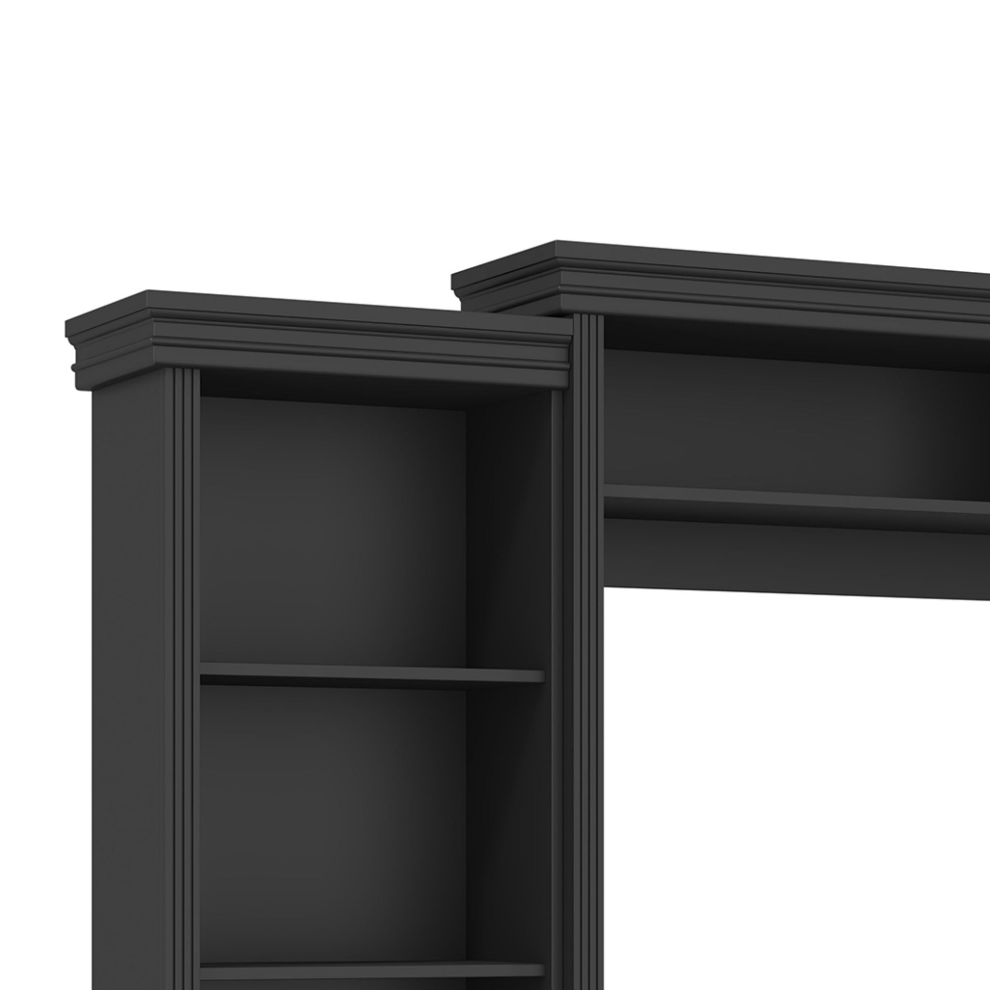 Elegant Entertainment Center Wall Unit With Bookshelves