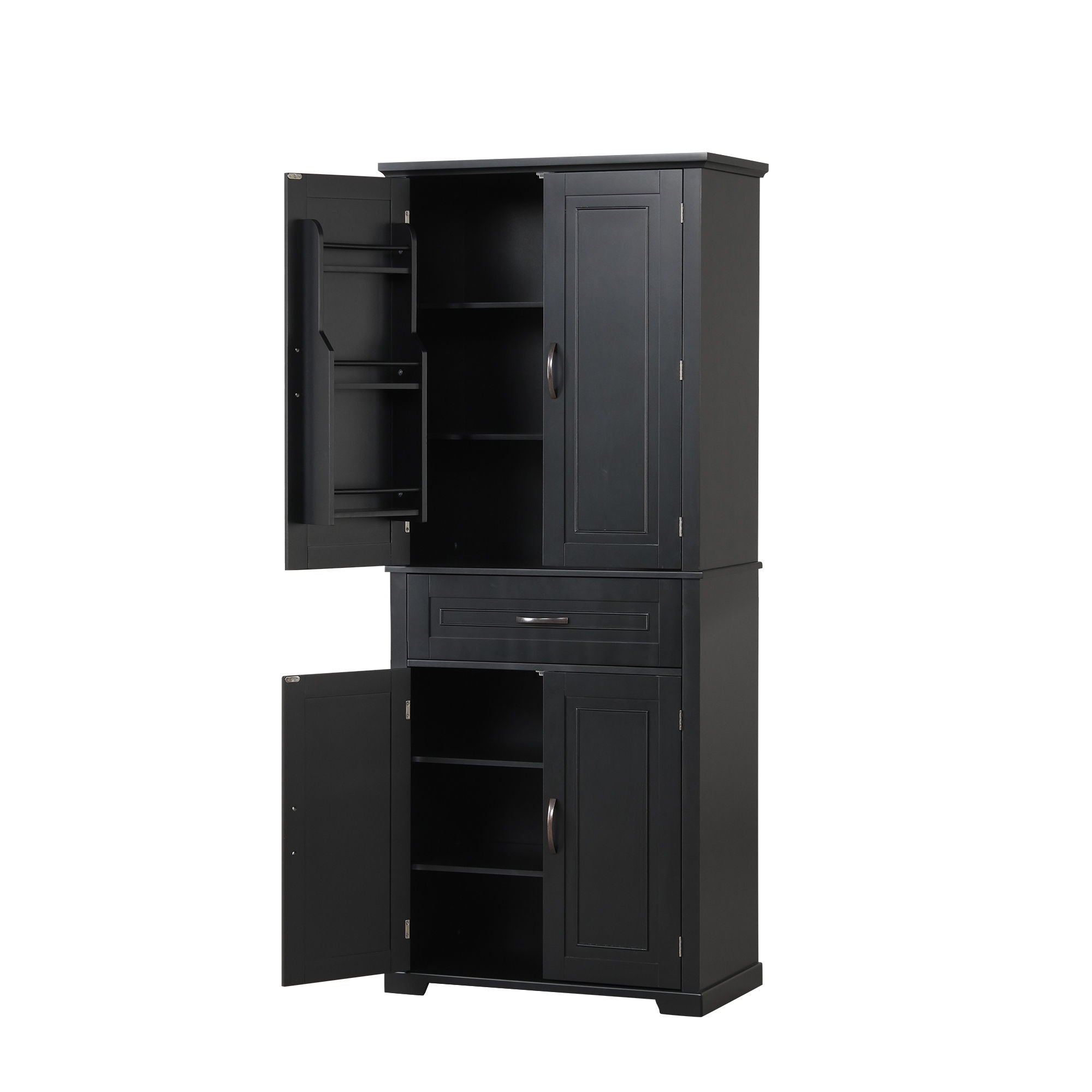 Bathroom Storage Cabinet With Doors And Drawer, Adjustable Shelf