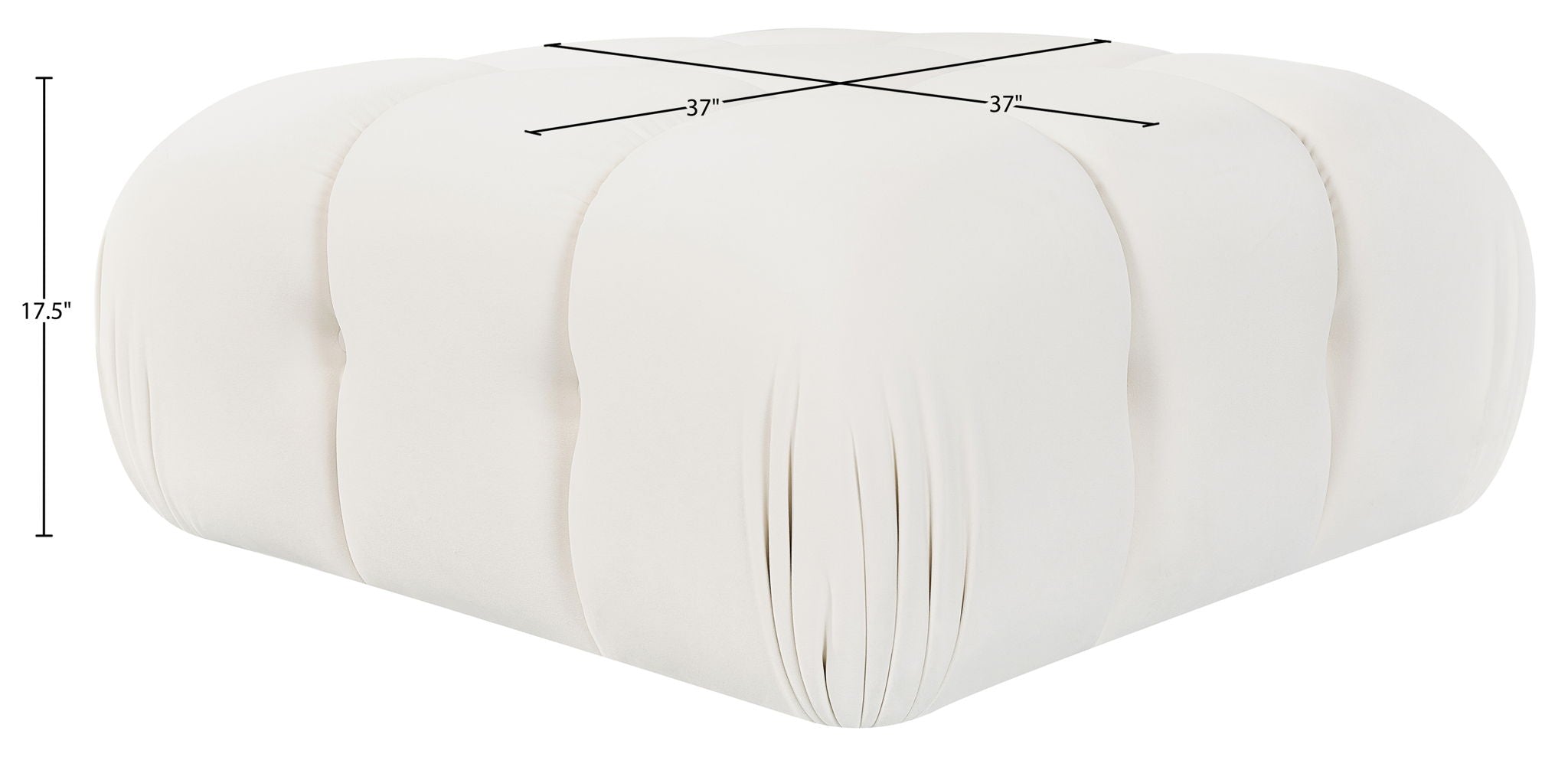 Orin - Velvet Performance Fabric Upholstered Modular Ottoman