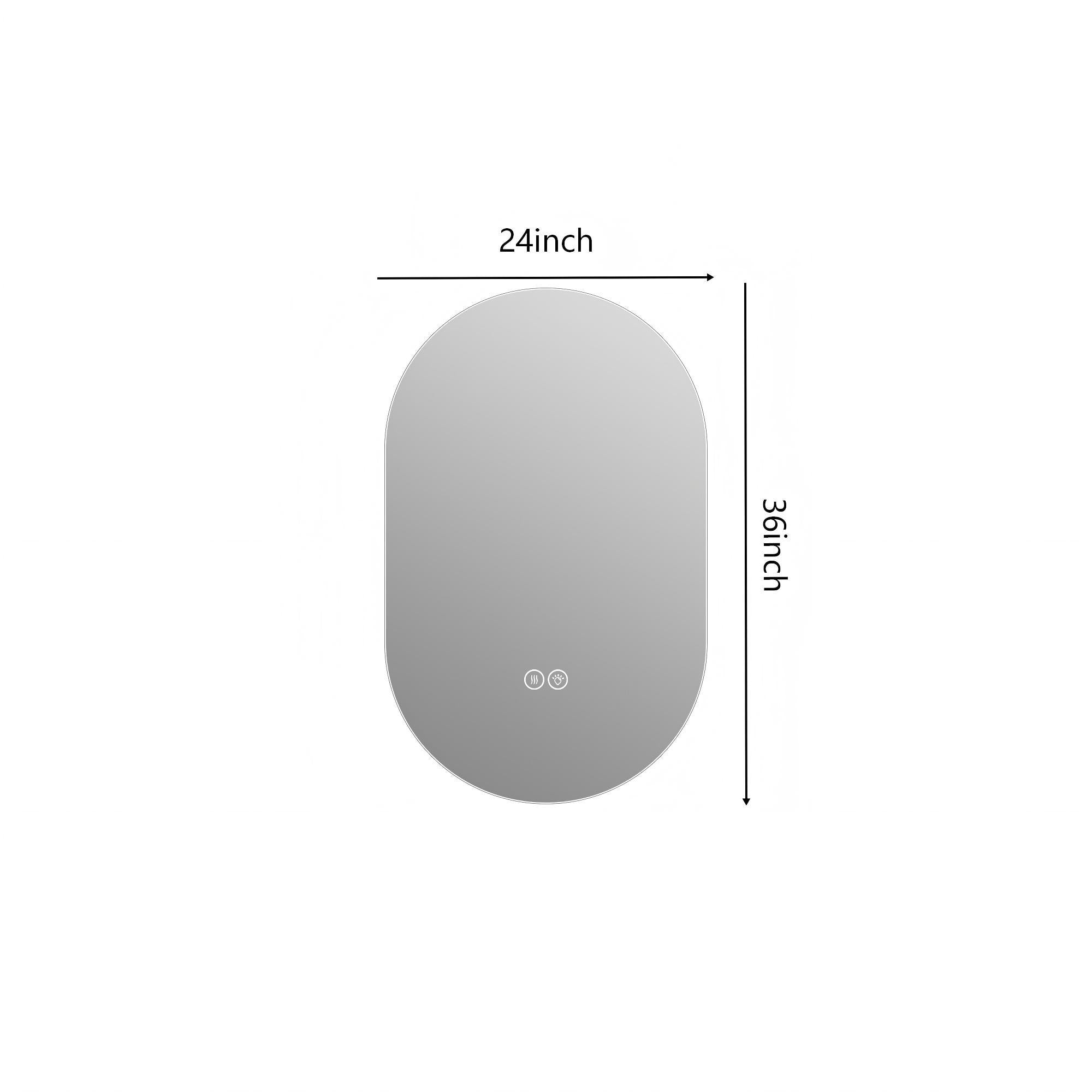 Smart Wall Mounted LED Touch Screen Mirror With Anti-Fog Function And Adjustable Lighting