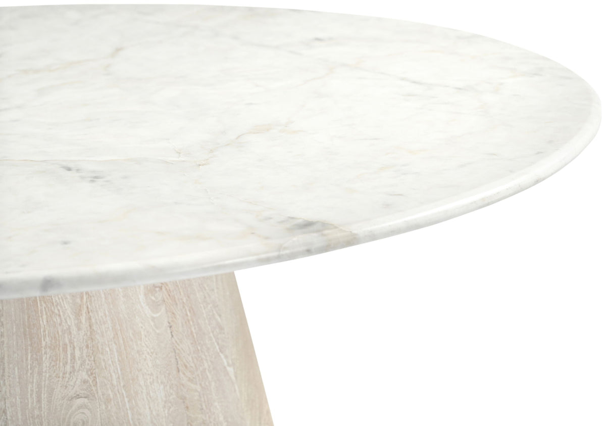 Liona - 42" Marble And Mango Wood Dining Table