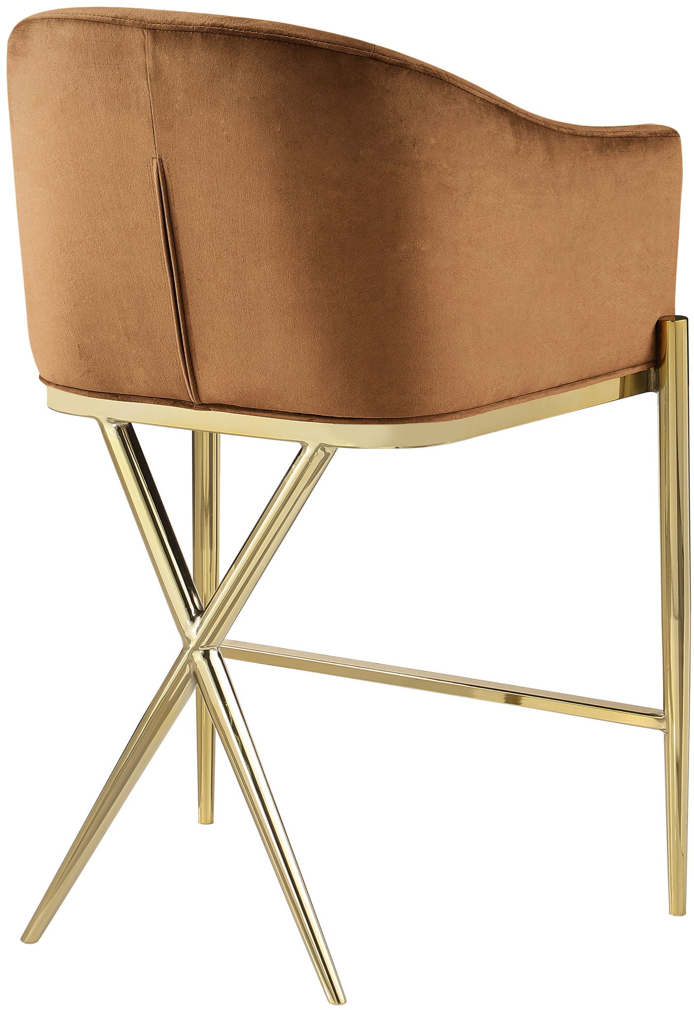 Xavier - Counter Stool with Gold Legs