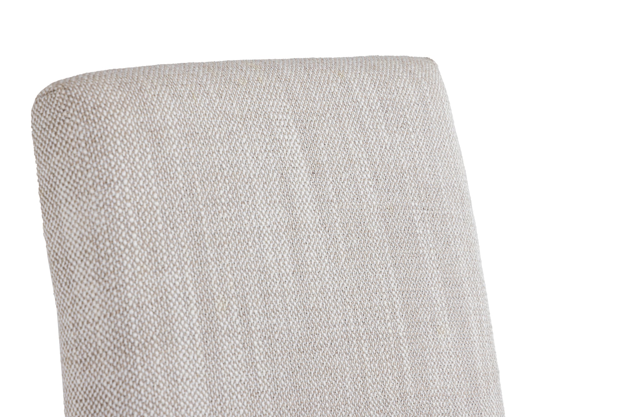 Modrest Beasley - Modern Off-White Linen + Brass Dining Chair