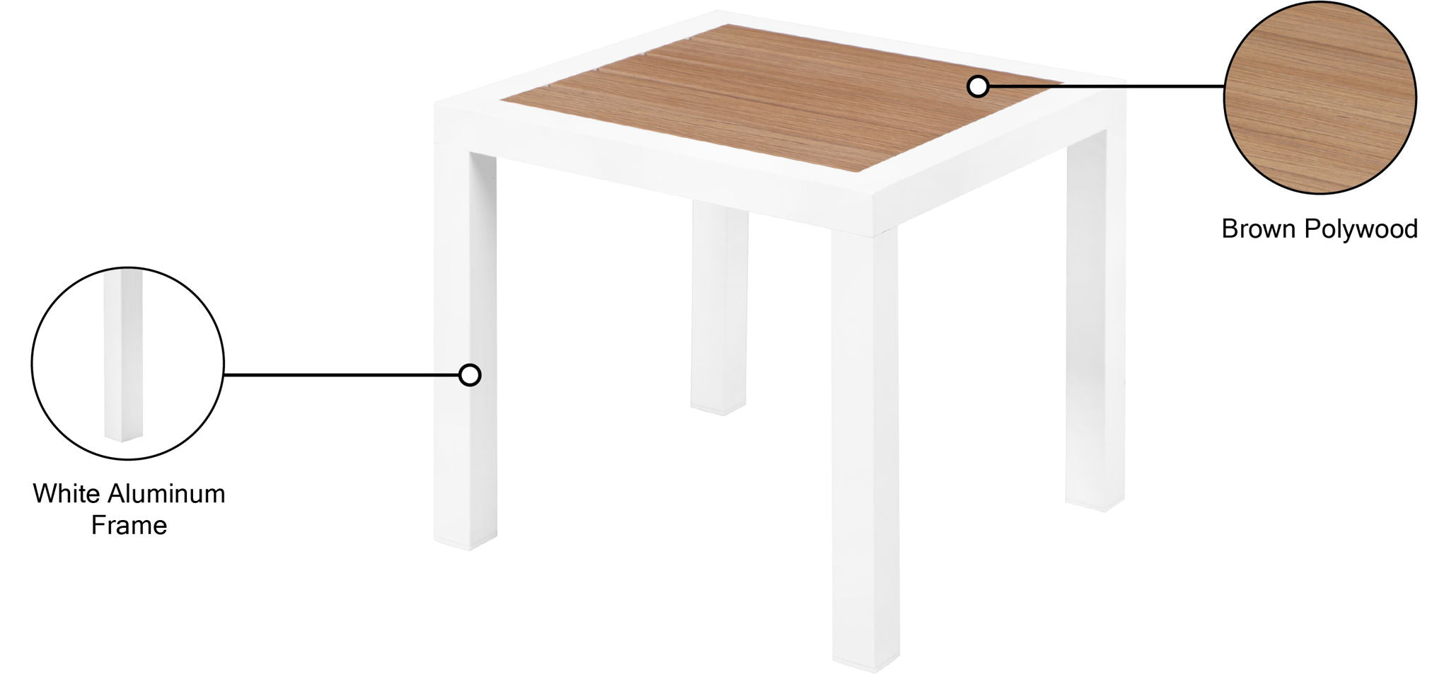 Nizuc - Outdoor Patio End Table
