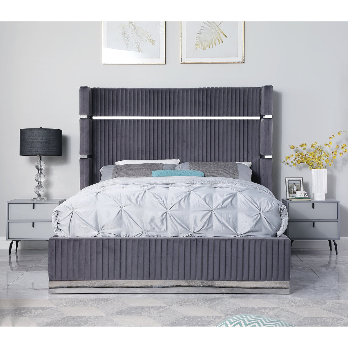 Prestige Slate Upholstered Bed