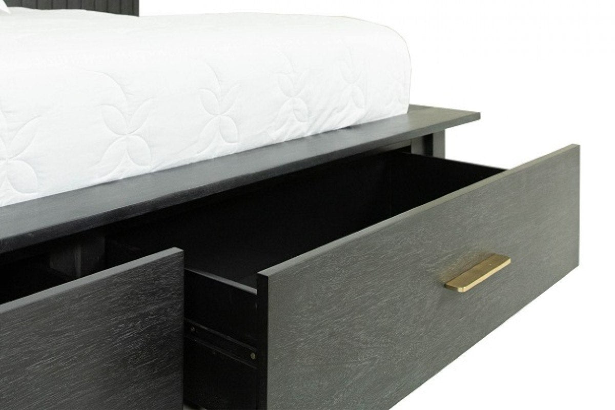 Modrest Manchester- Contemporary Dark Grey 4-Piece Bedroom Set