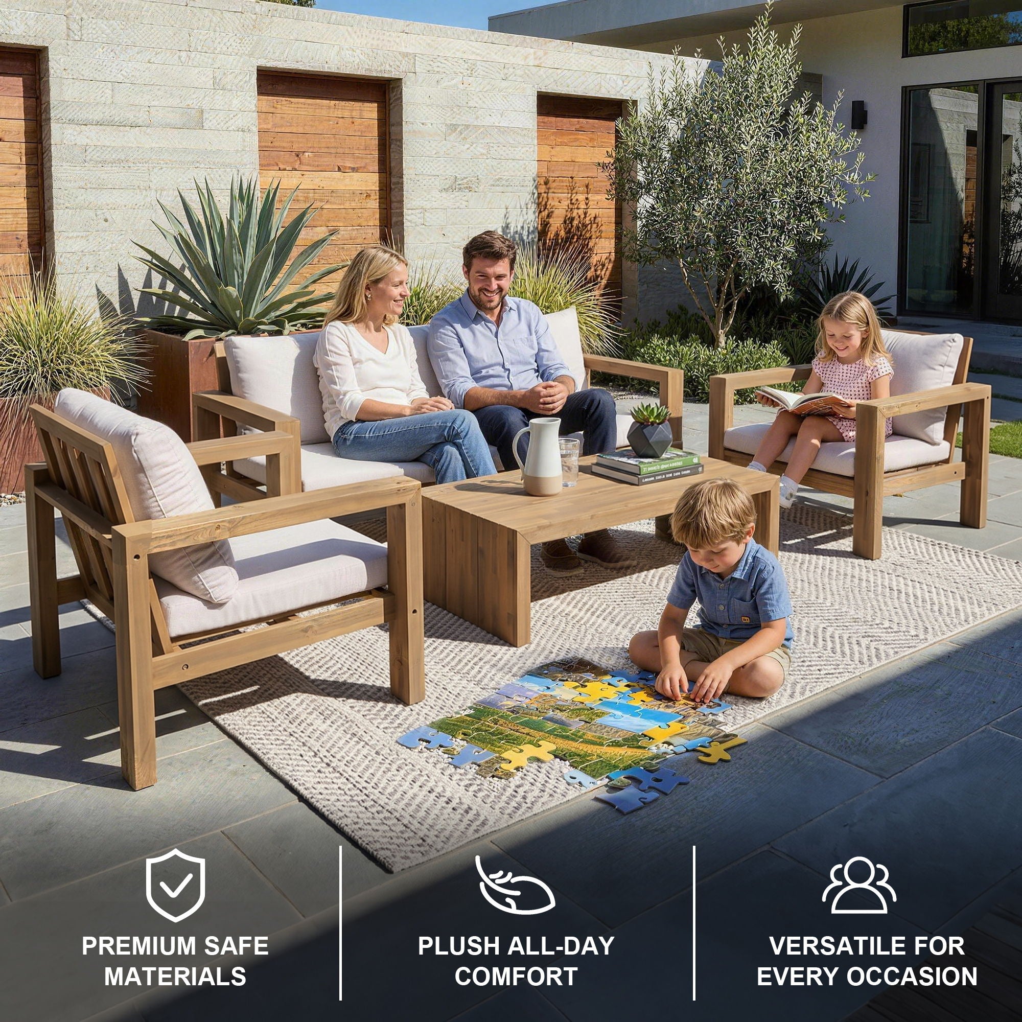 4 Piece Patio Sofa Set