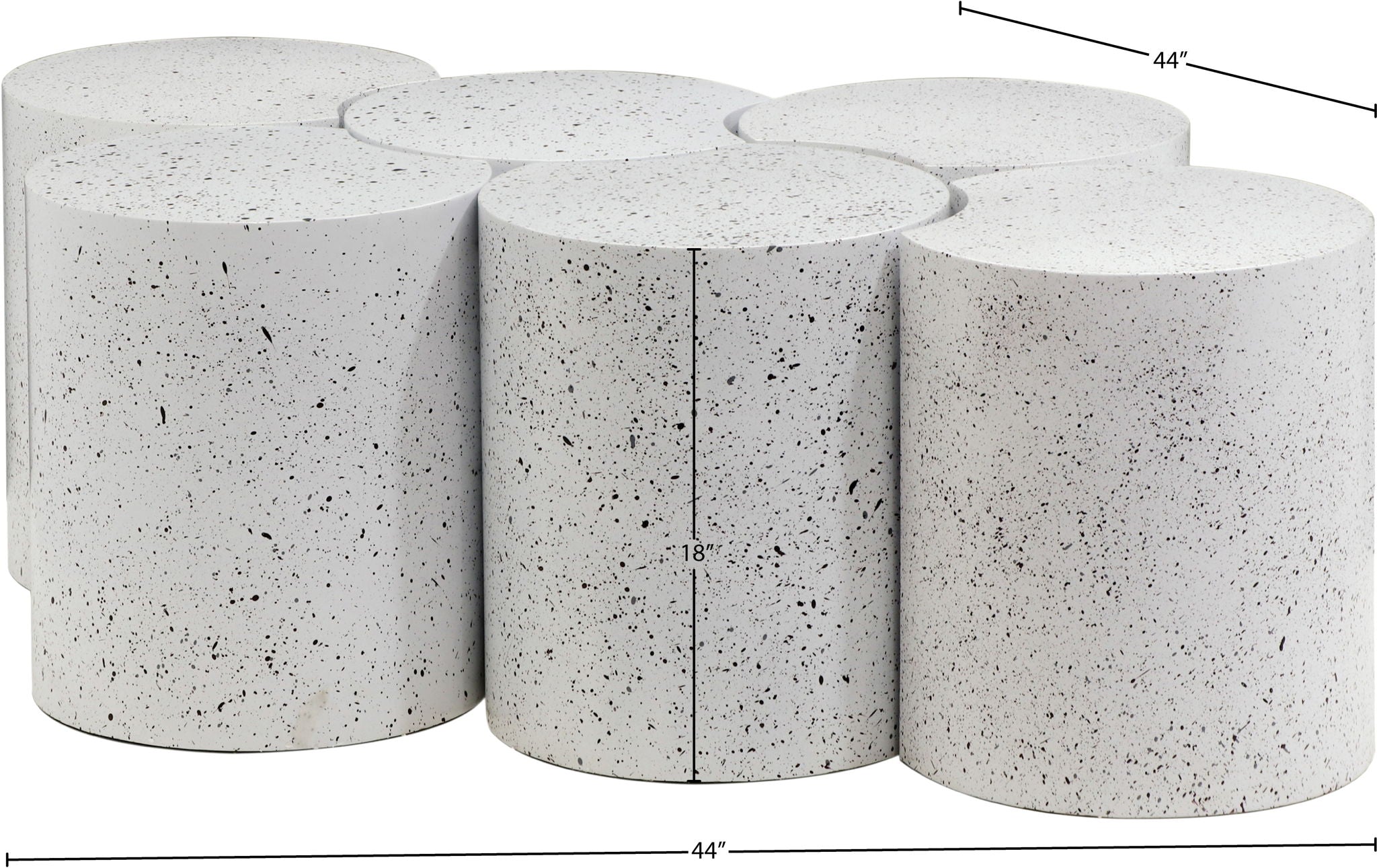 Dimple - 6 Piece Modular Coffee Table - Terazzo Finish