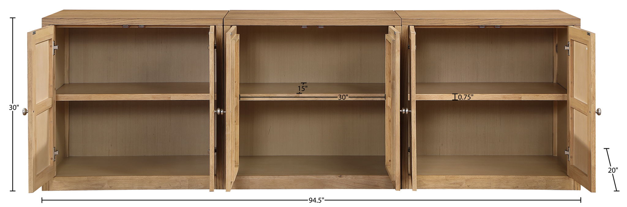 Vero - Solid Wood And Oak Venee Sideboard/Buffet