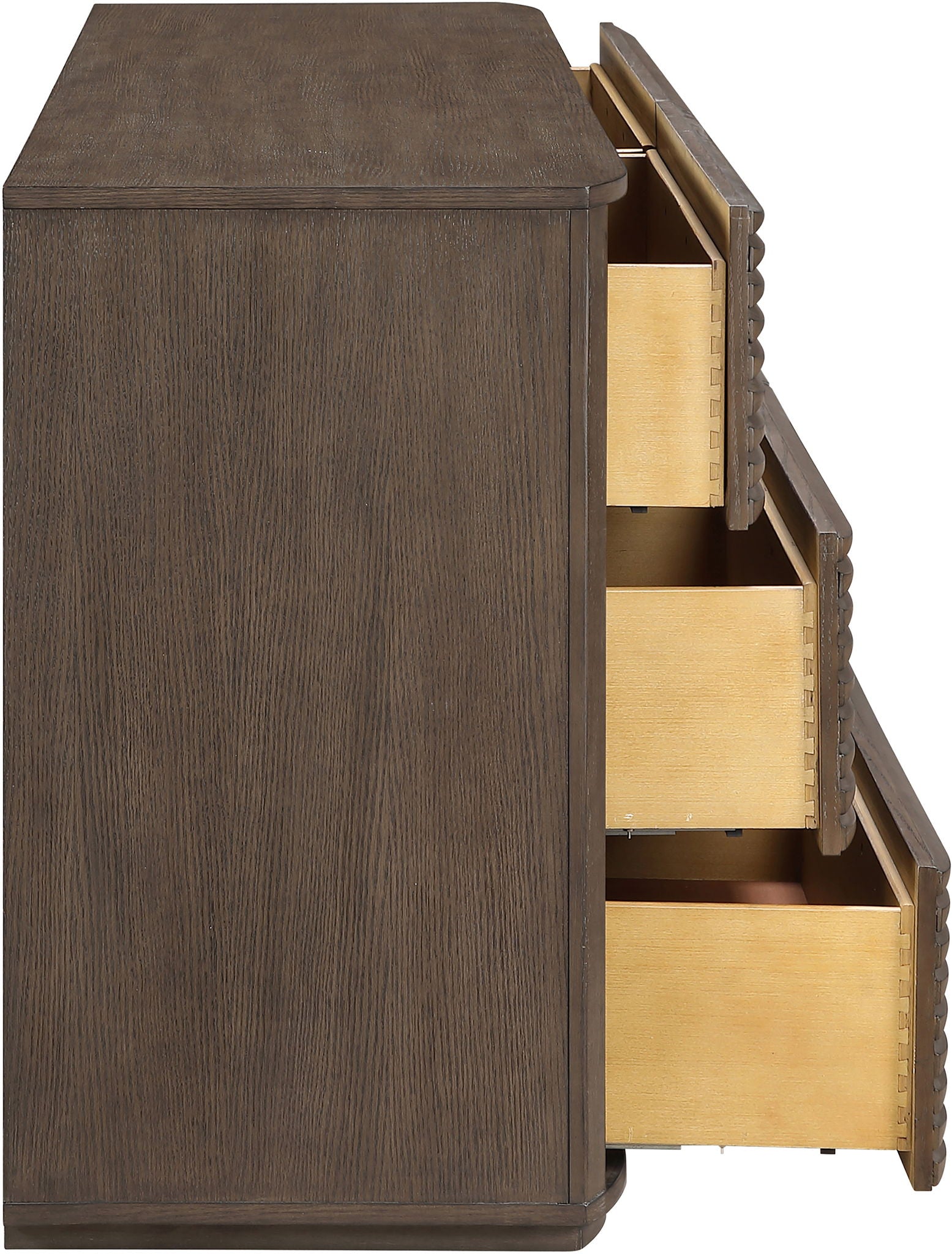 Morino - Oak Veneer And Solid Wood Dresser - Brown