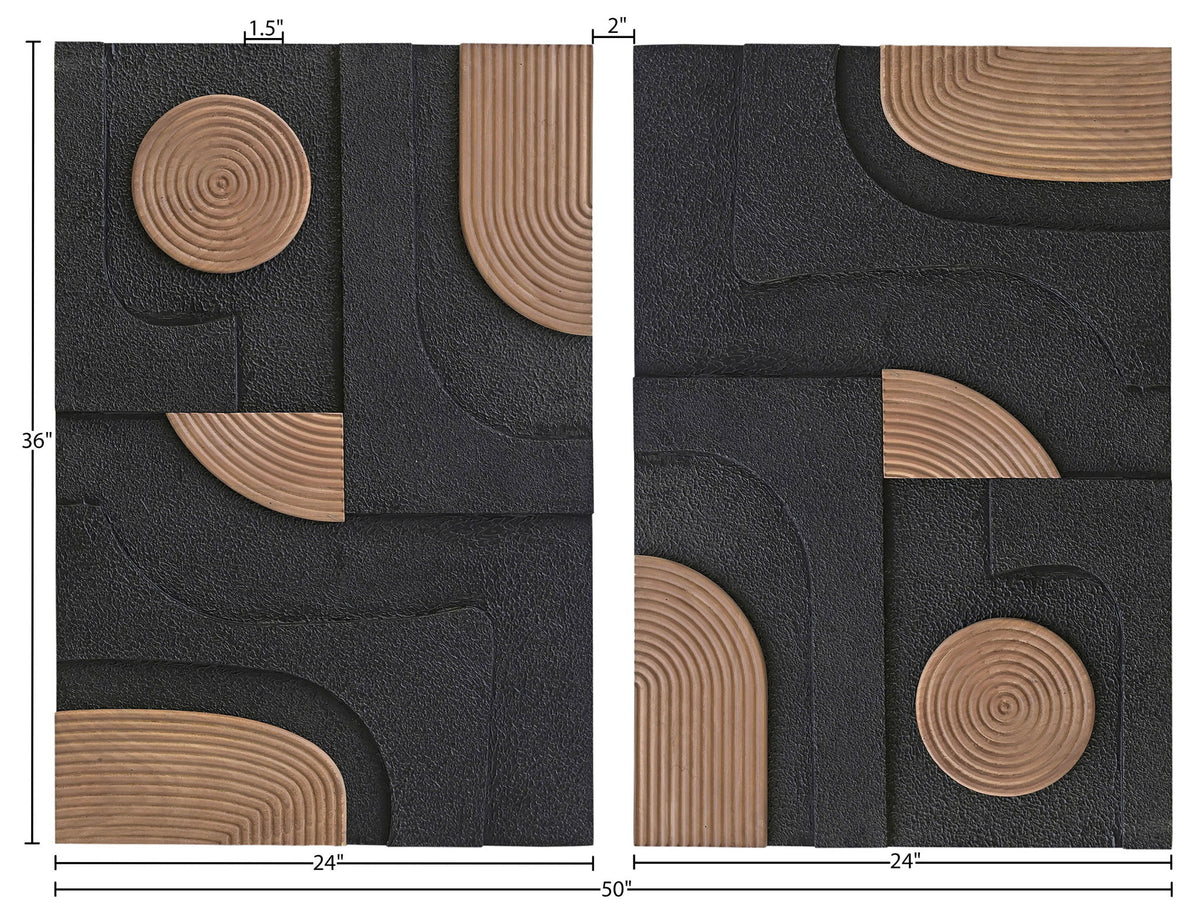 Element - Mango Wood 2 Piece Wall Art