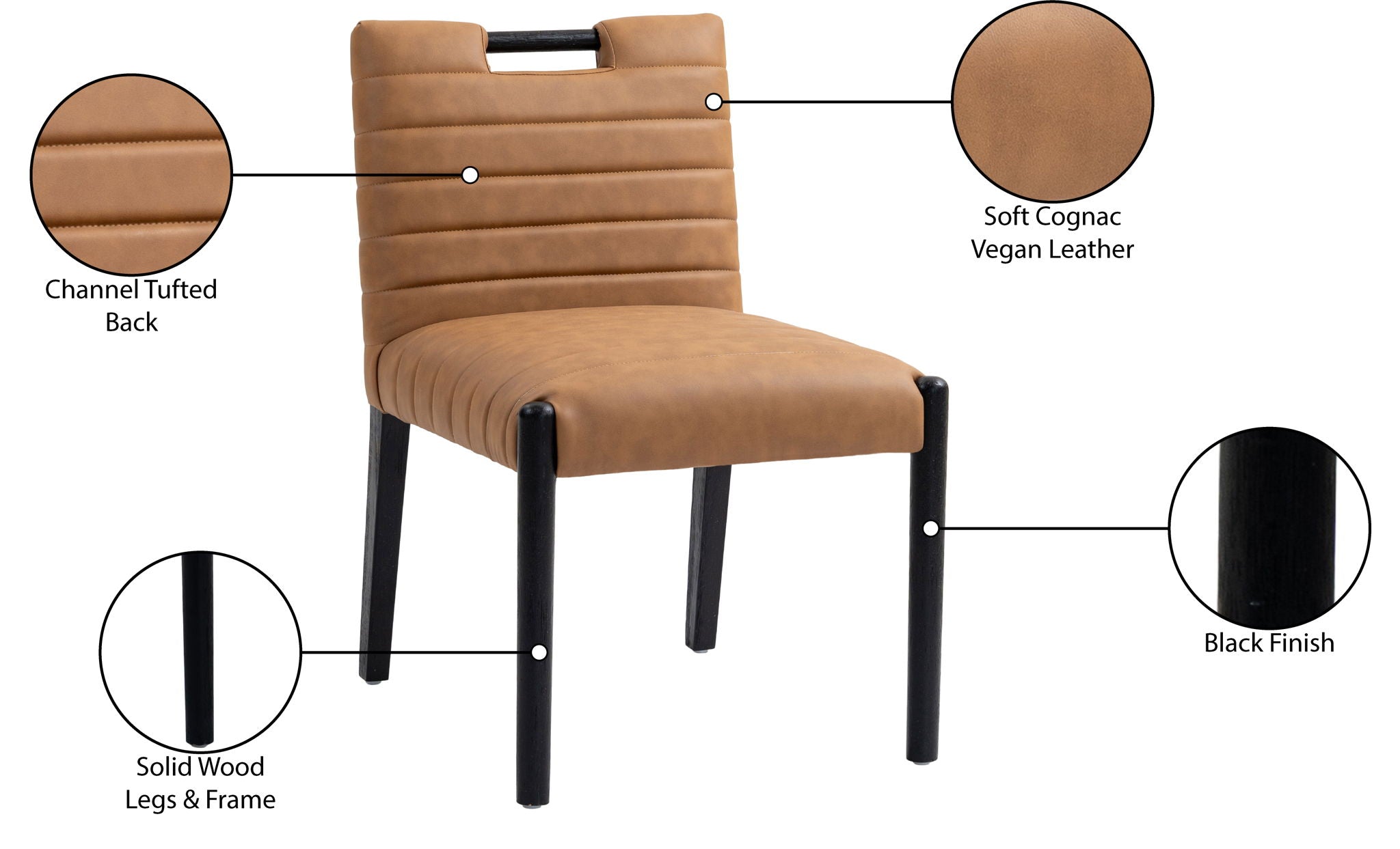 Aimee - Dining Side Chair (Set of 2) - Black Legs