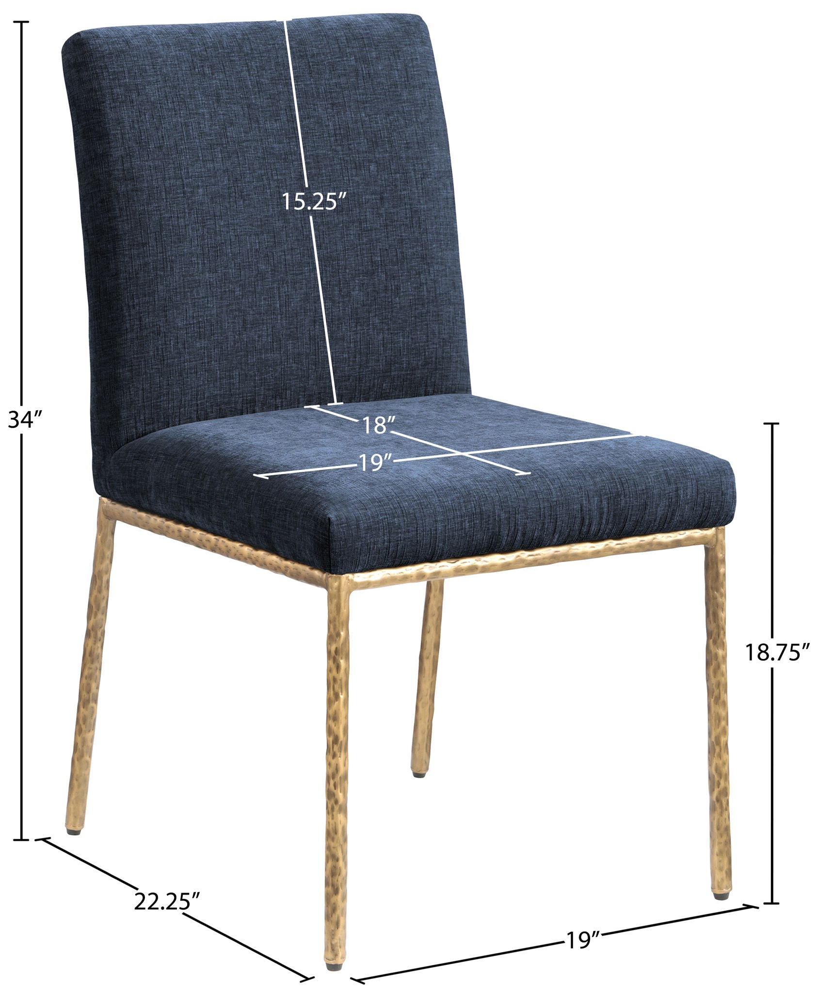 Reeves - Dining Side Chair (Set of 2) - Gold Base