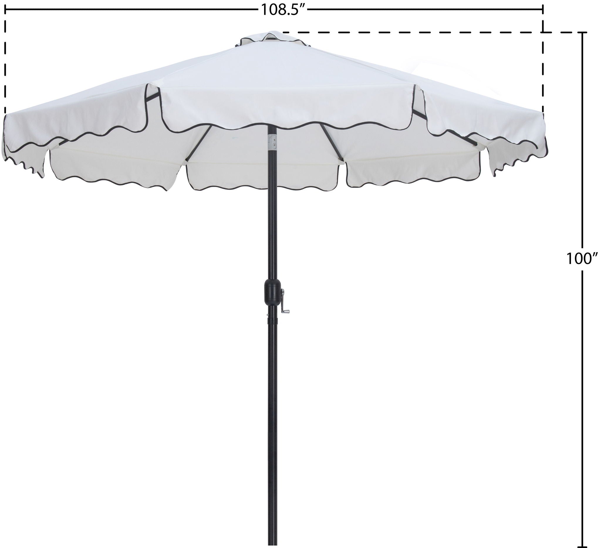 Amalfi - Patio Umbrella - Black Pole