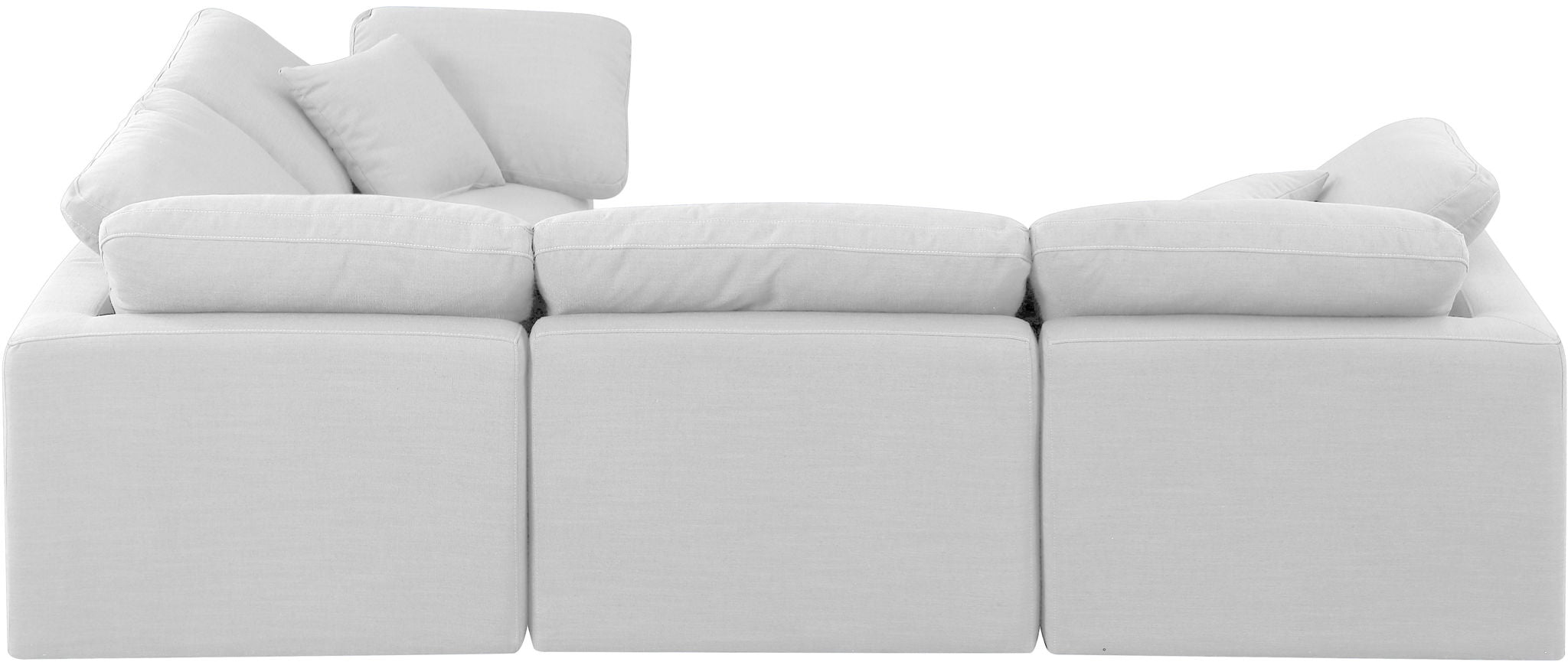 Indulge - Linen 4 Piece Modular Corner Sectional - White