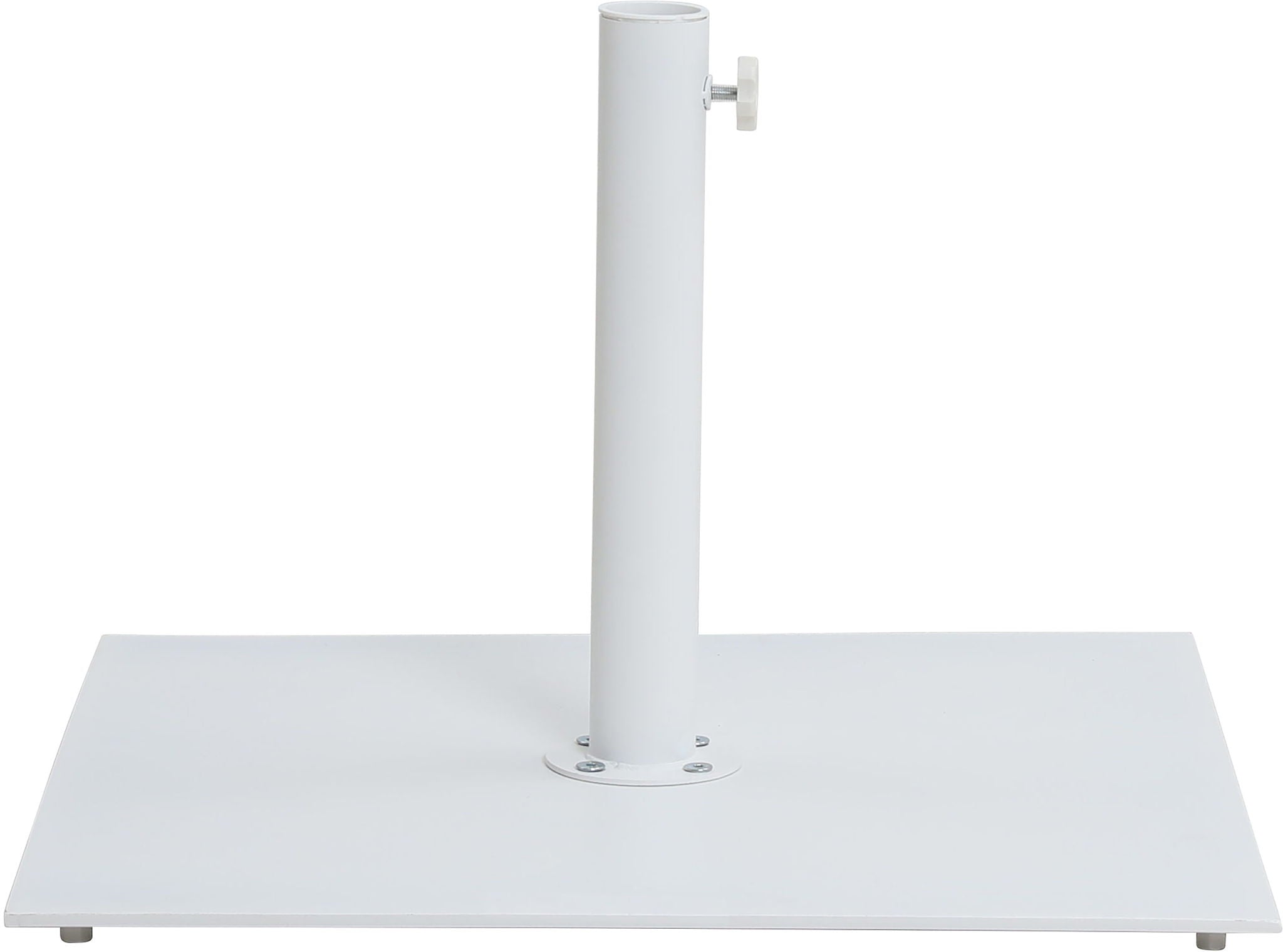 Fiji - Aluminum Patio Umbrella With Square White And Teak Base
