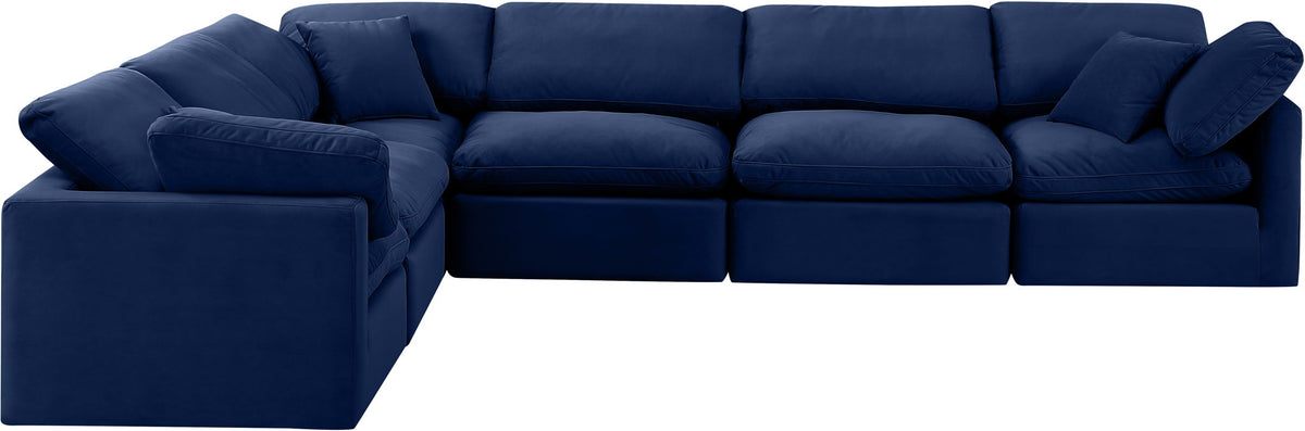 Indulge - Velvet 6 Piece Modular Corner Sectional