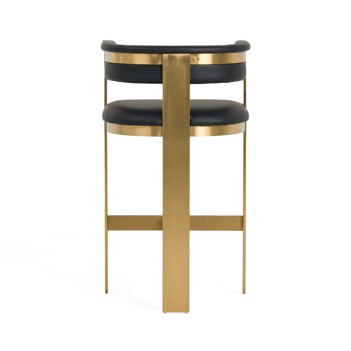 Boswell - Modern Black + Matte Gold Barstool