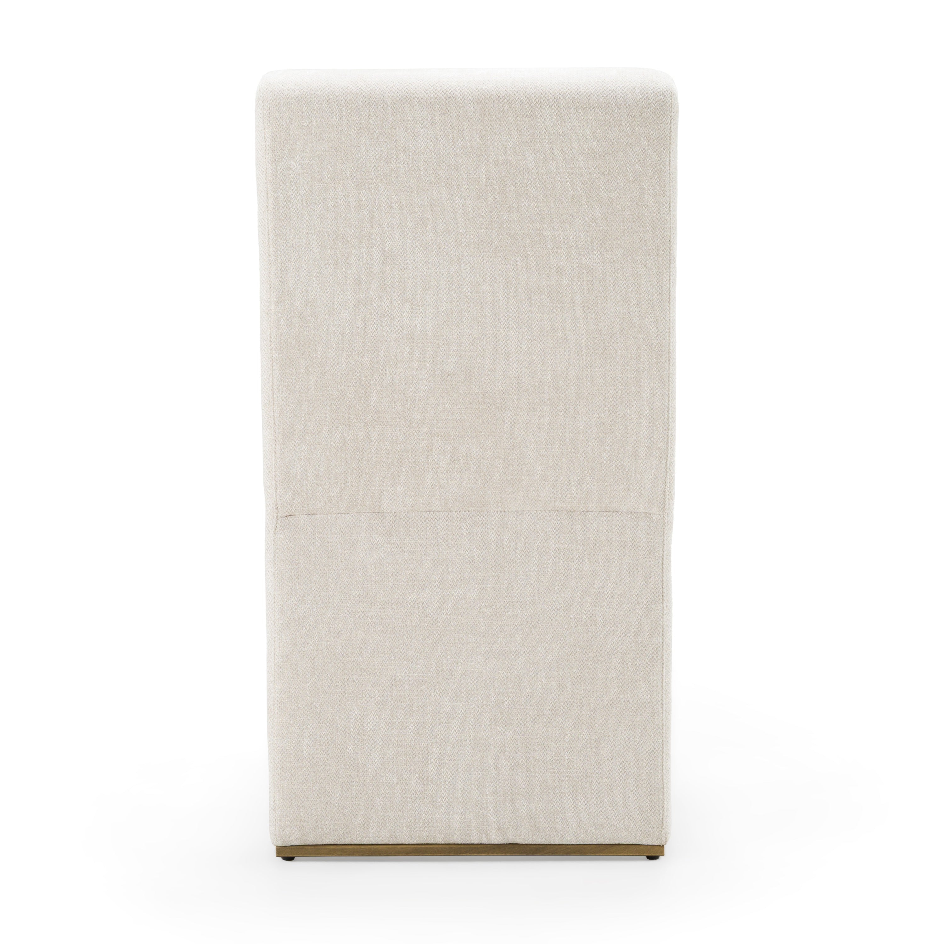 Modrest Bounty - Modern Beige Fabric + Antique Brass Dining Chair (Set of 2)