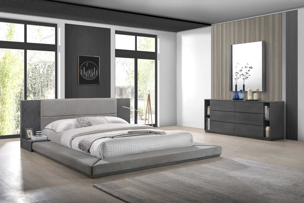 Nova Domus Jagger Modern Grey Mirror