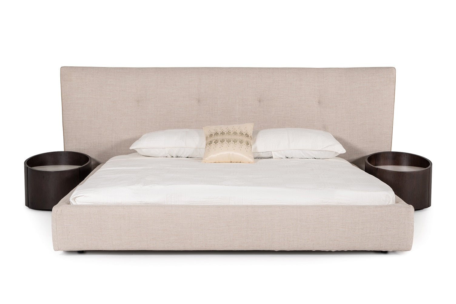 Modrest Brittany - Eastern King Modern Grey Fabric Bed