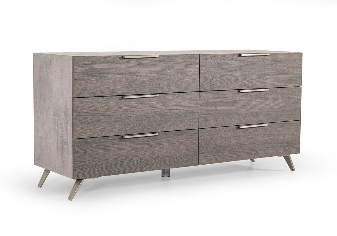 Nova Domus Bronx Italian Modern Faux Concrete & Grey 4-Piece Bedroom Set