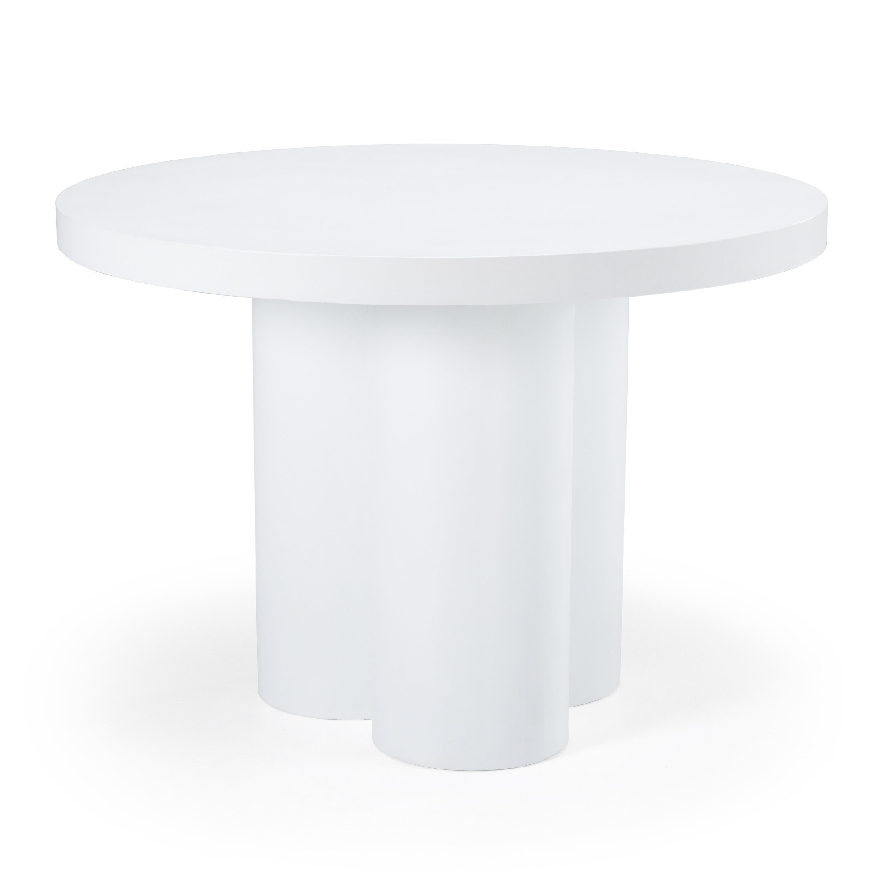 Modrest Bruni - Modern White Concrete Round Dining Table