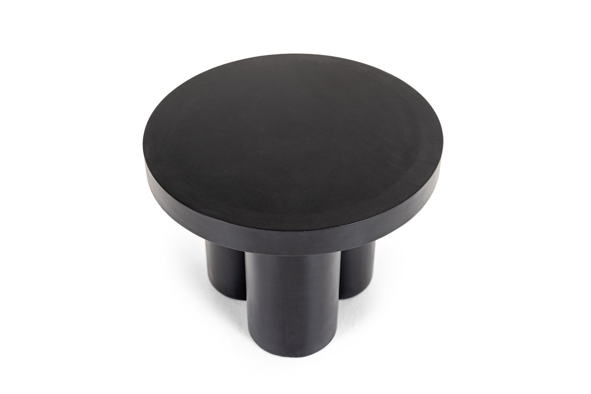 Bruni - Modern Black Concrete End Table