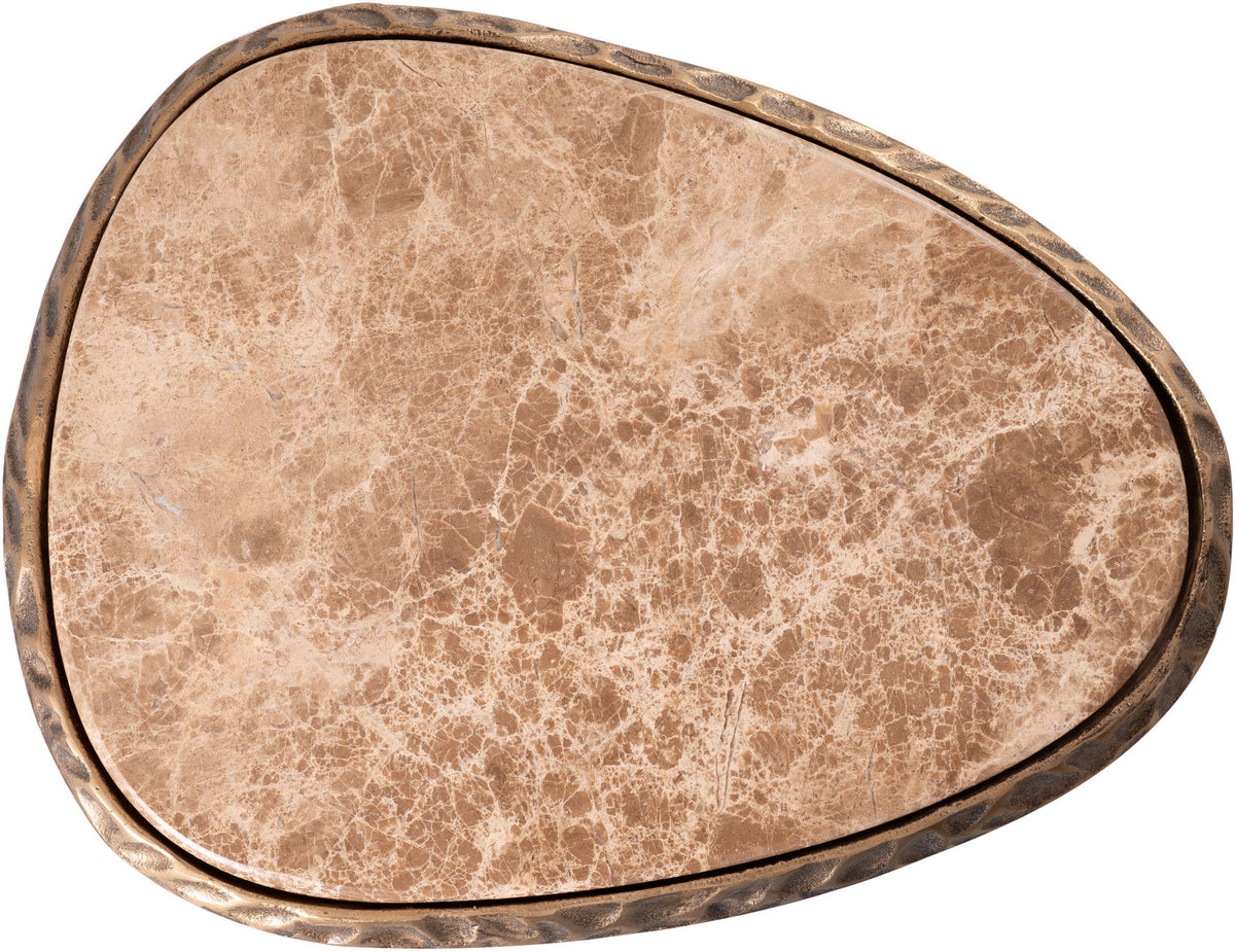 Gild - Aluminum Base And Genuine Marble Top Table