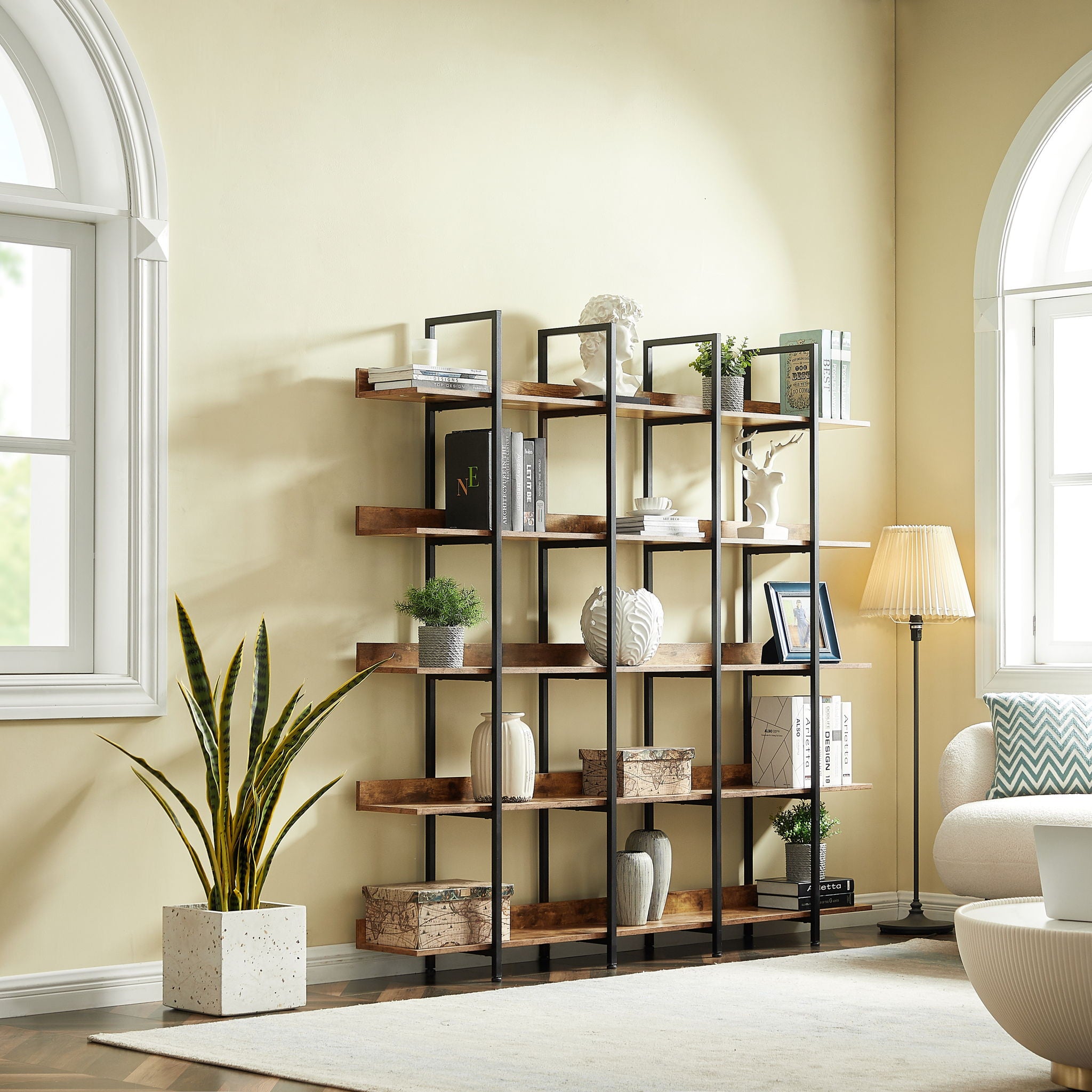 Vintage Industrial 5 Tier Bookcase