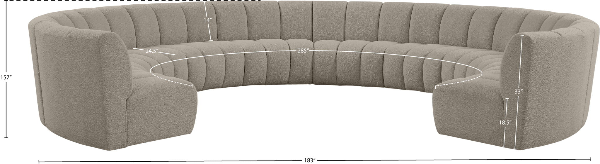 Infinity - 10 Piece Boucle Modular Sectional
