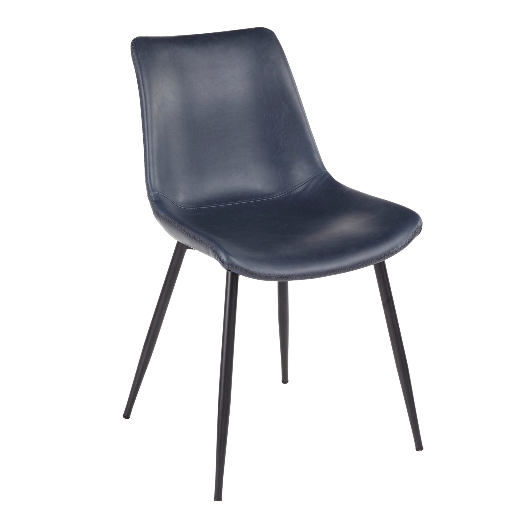 Durango - Industrial Dining Chair (Set of 2) - Black / Vintage Blue