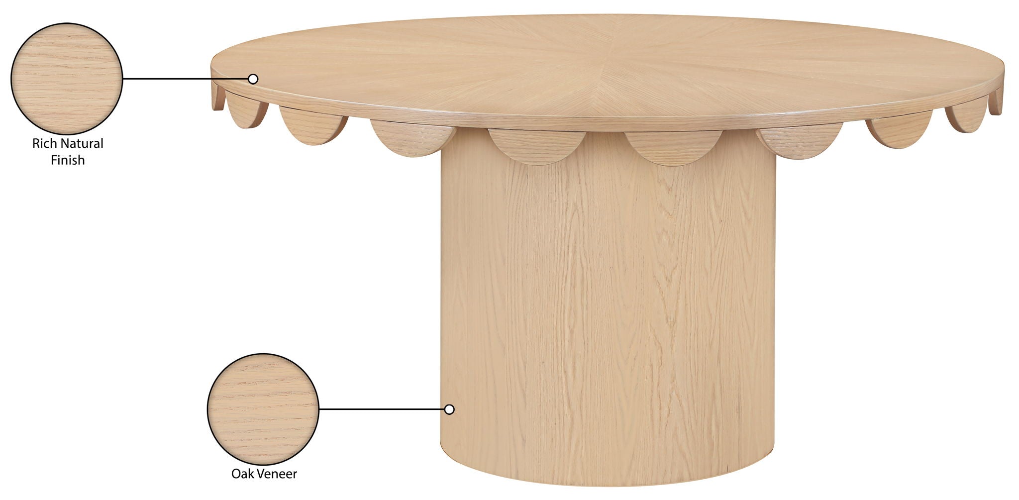 Dahlia - Oak Veneer Dining Table