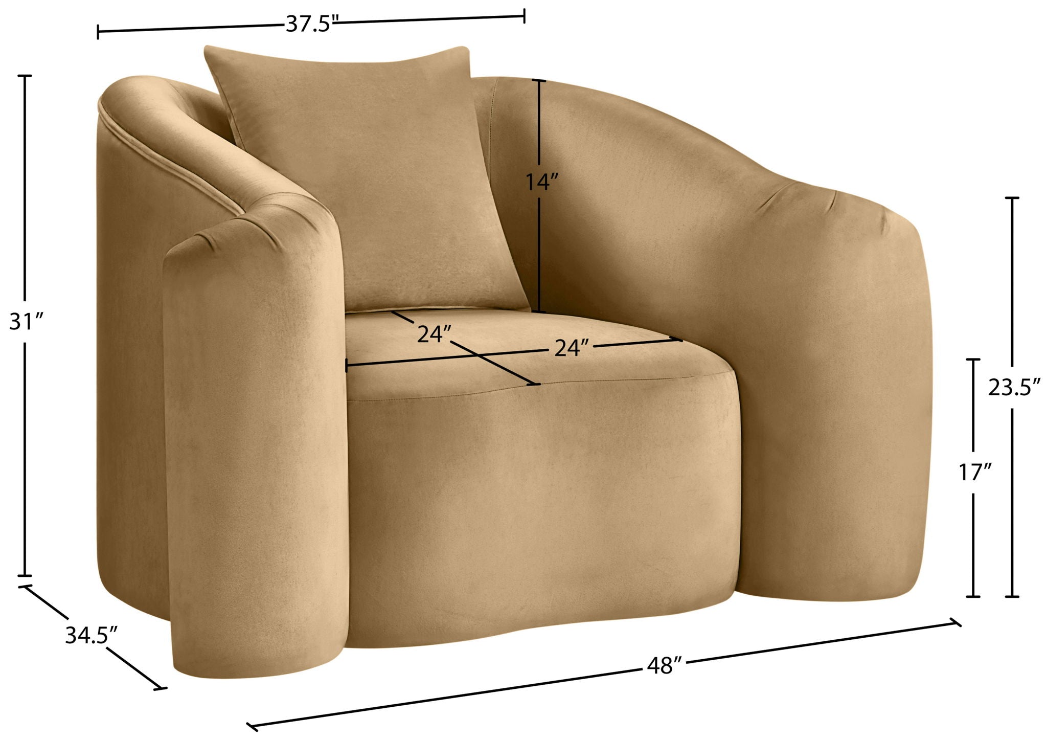 Destin - Chair - Camel