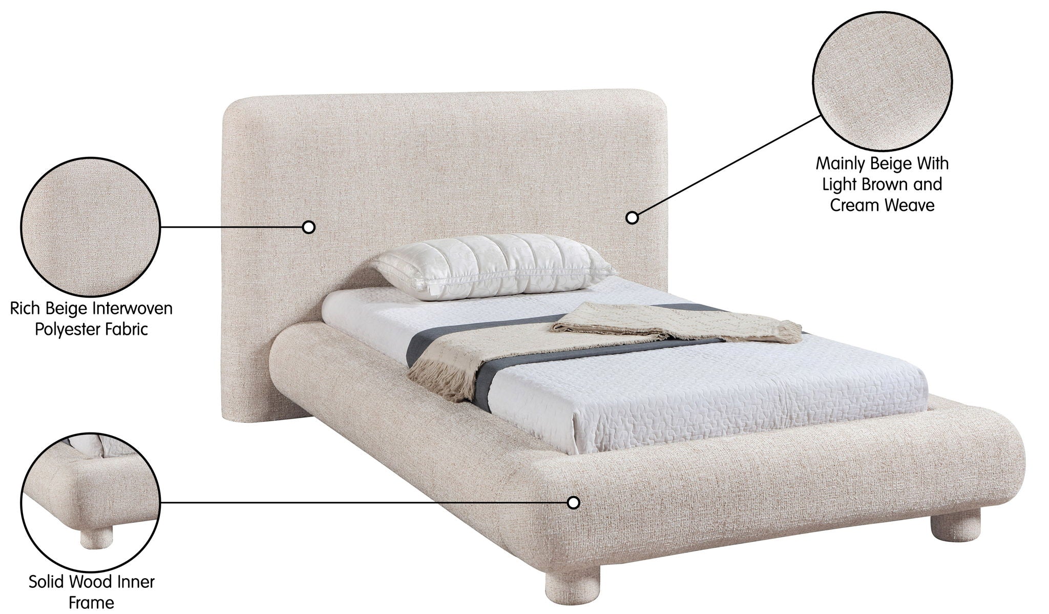 Blair - Polyester Upholstered Bed